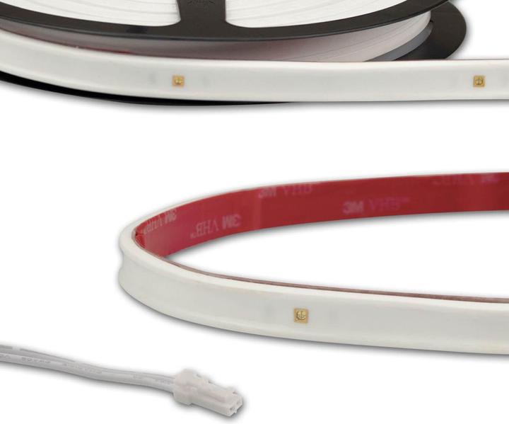 Actual product image Isoled LED UV-C MiniAMP Flexband strip 270nm, 12V DC, 6W, IP54, 116cm, white, one. cable + maleAM (116 cm)