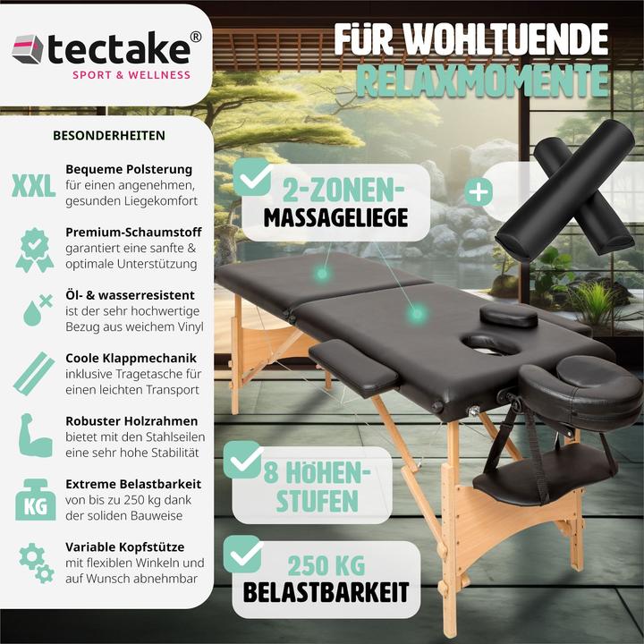 Image du produit tectake Ensemble de table de massage Freddi avec rouleaux de massage