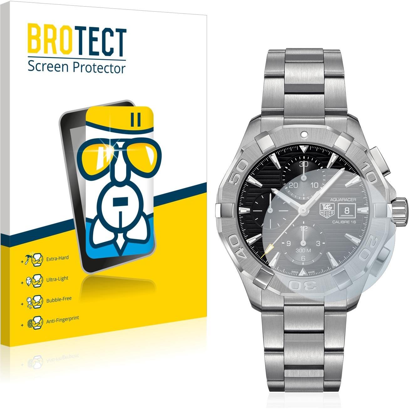 BROTECT AirGlass Panzerglasfolie, Smartwatch Schutzfolie, Transparent