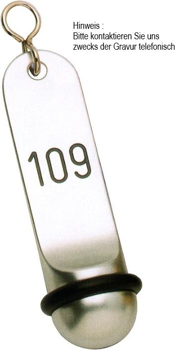 Actual product image Contacto Hotel Keychain Non-Metallic Engraving - Silver