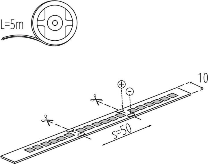 Produktbild Kanlux LED-Streifen STRIP L120 CCT 1m = 16W 33317 (Tageslicht, Warmweiss, Weiss, 500 cm, Indoor)