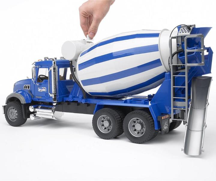 Actual product image Bruder Mack Granite concrete mixing truck
