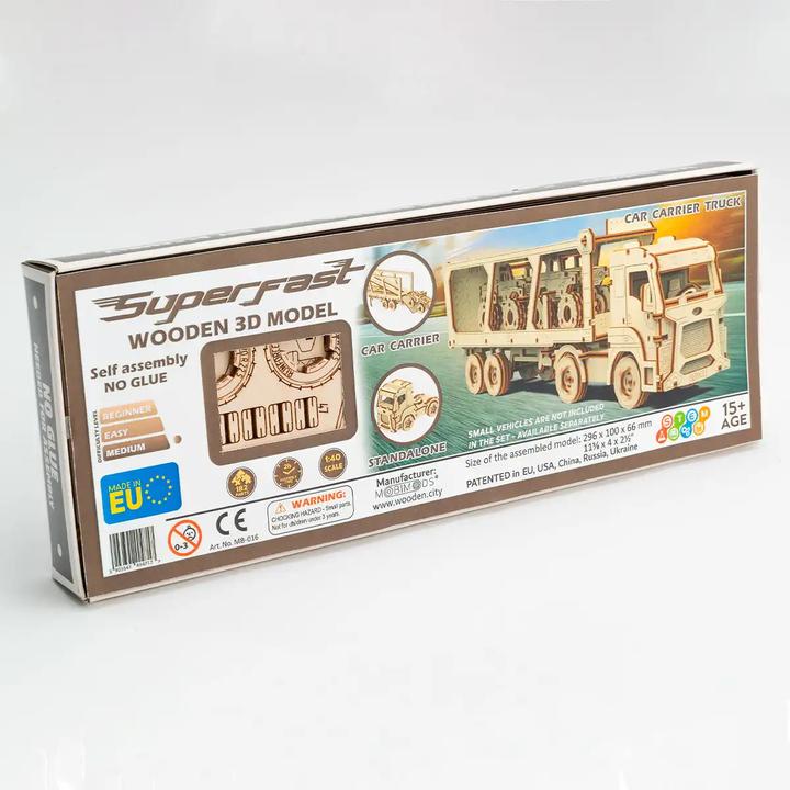 Produktbild WoodenCity WOODEN CITY 3D puzzle Superfast Car Carrier Truck (182 Teile)