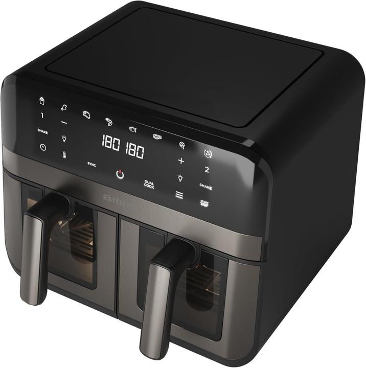Actual product image Aiwa Dual Zone Air Fryer with Digital Controls, 8 Presets, Self-Cleaning, and Silent Operation