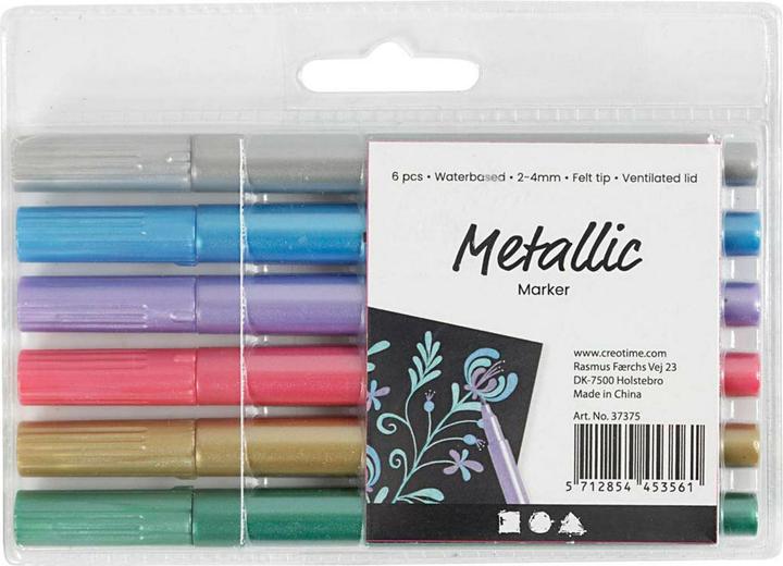 Produktbild Creativ Company Fasermaler Metallic 6 Stück (6x)
