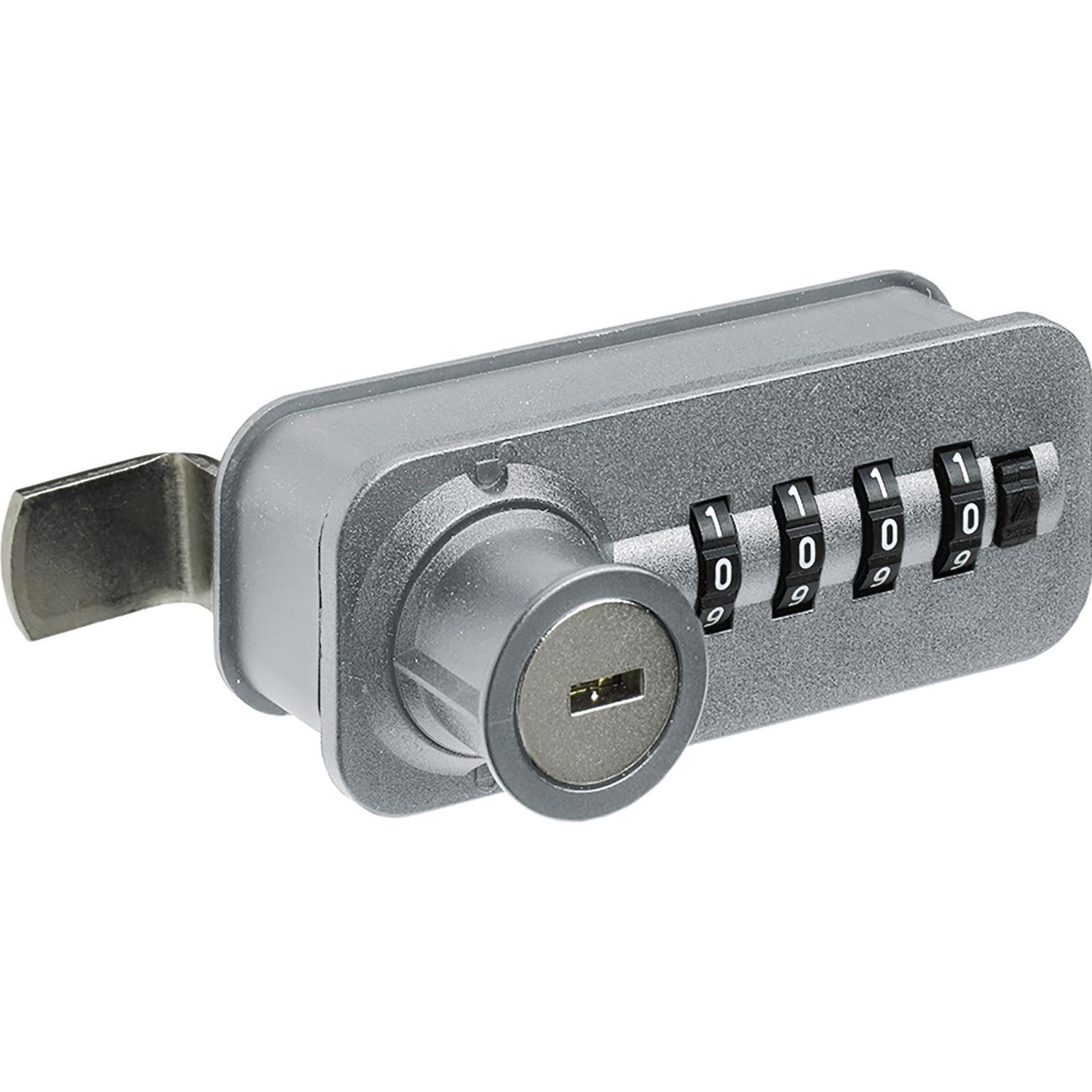 Hettich, Tresor, Zahlenschloss mit Riegel links Fixcode Kunststoff/Stahl verchromt