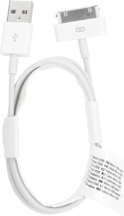 Produktbild OEM Cable Cable USB A to iPhone 30-pin (iPhone 4) 1A C606 1 m white (1 m)
