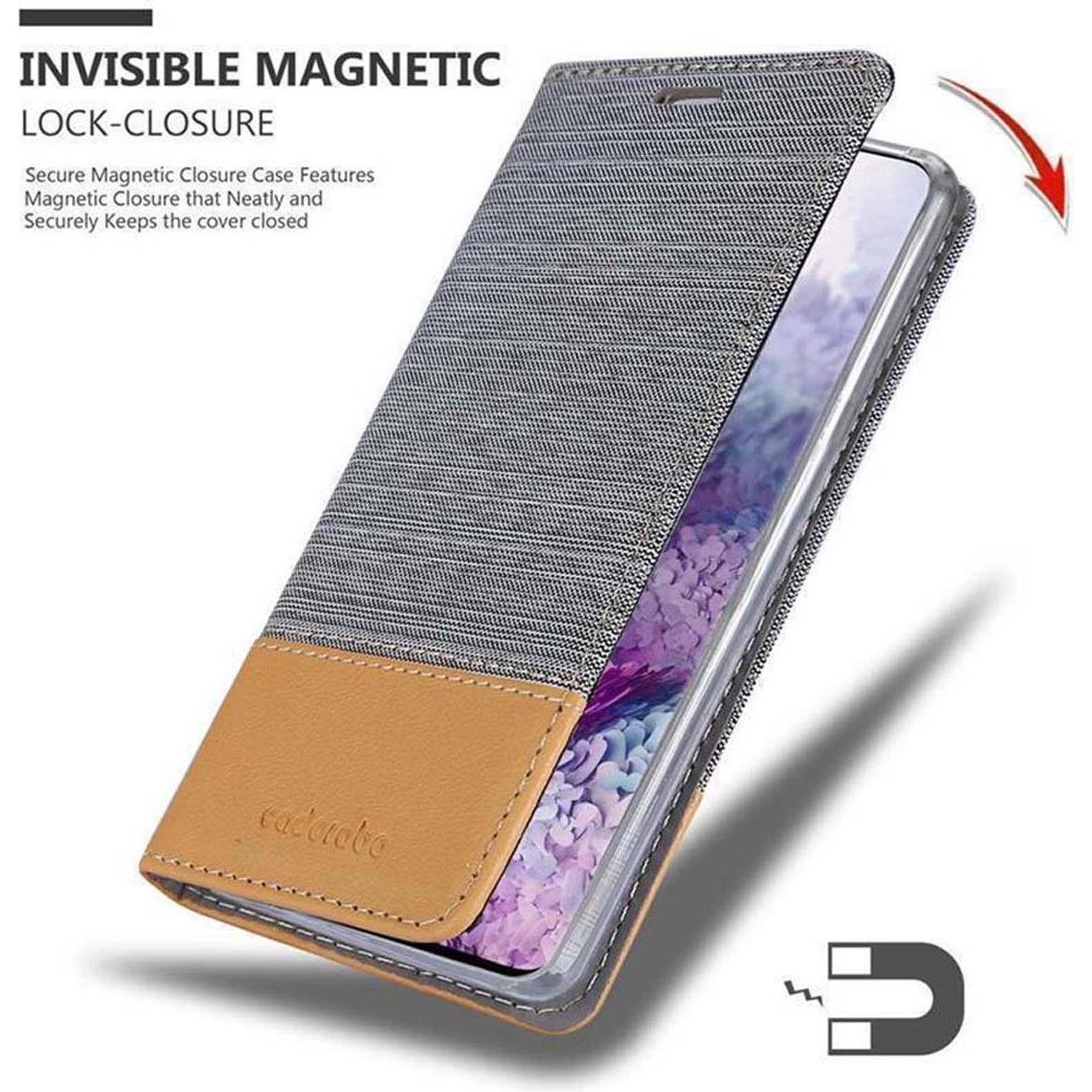 Thumbnail - Cadorabo Jeans Optik (Samsung Galaxy S20), Smartphone Hülle, Grau, Braun