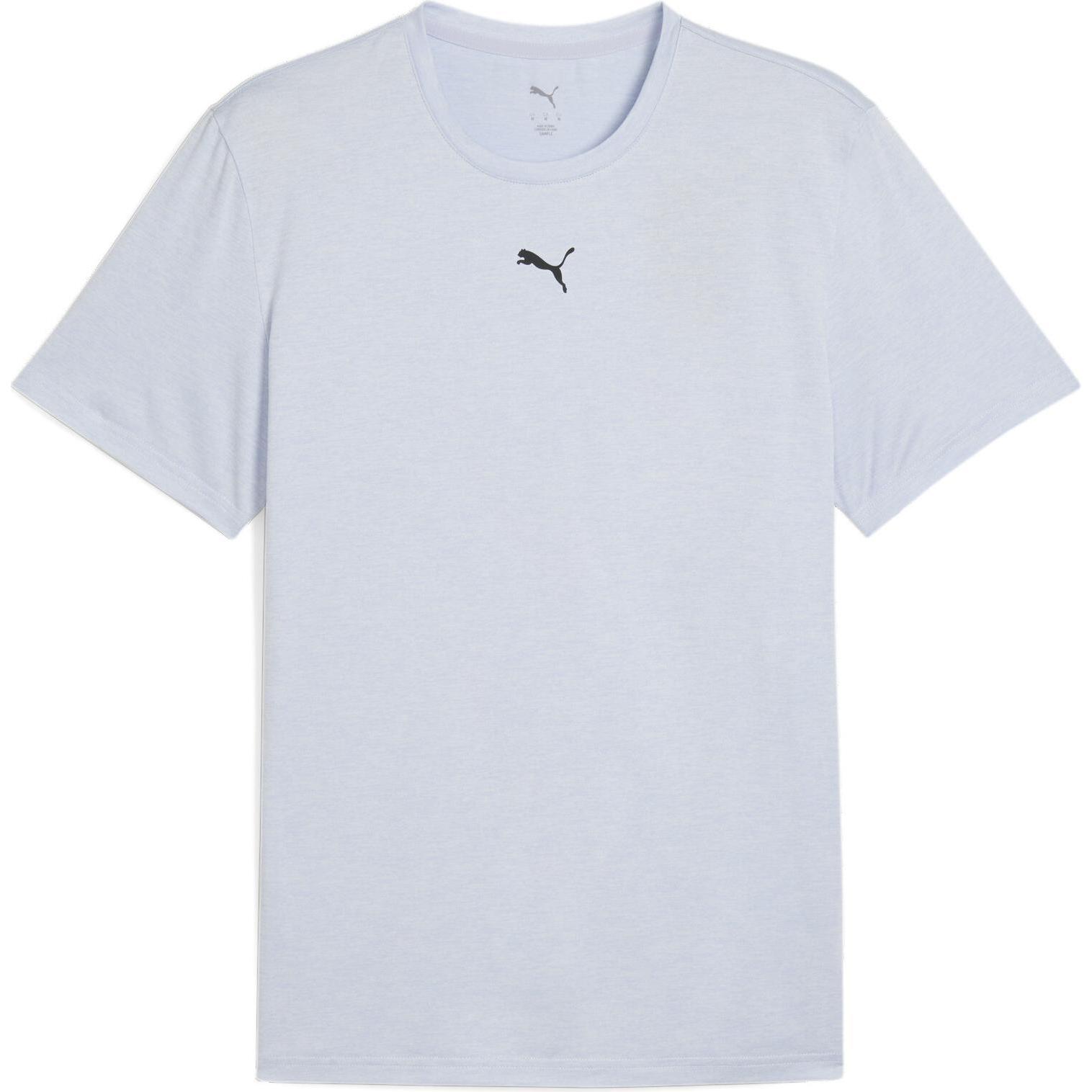 Puma, Herren, Sportshirt, M TAD ESSENTIALS HEATHER CAT Tee (CF small cat) (M), Blau, M