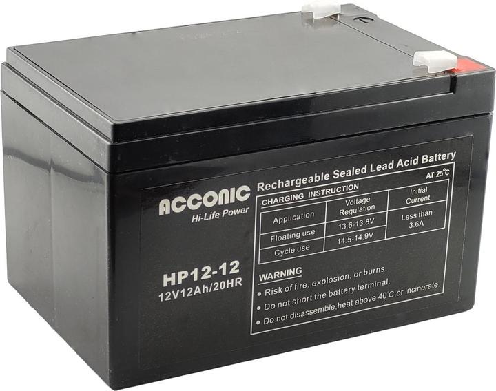 Acconic HP12-12 Hi-Life Power AGM 12V 12Ah USV-Batterie (12 V, 12 Ah)