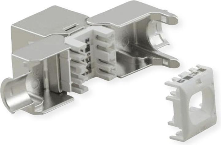 Actual product image Value Cat.6A (Class EA) Keystone, RJ-45, shielded, tool-free, SuperSLIM (Keystone module)