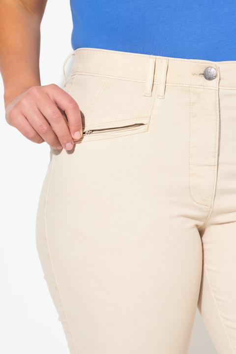 Immagine prodotto Ulla Popken Pantaloni elasticizzati modello Mony con taglio della gamba conico e tasche con zip (56)