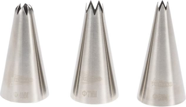 Patisse Spritztüllen Stern Inox 3-tlg. (Spritztüllen)