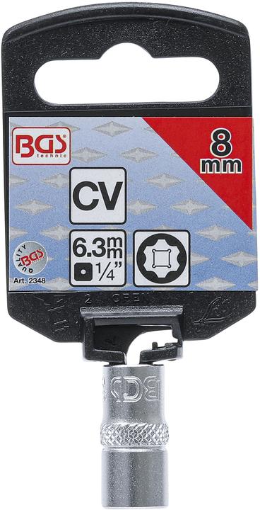 Actual product image BGS Socket, Super Lock 6.3 mm (1/4") Drive 8 mm (8 mm)