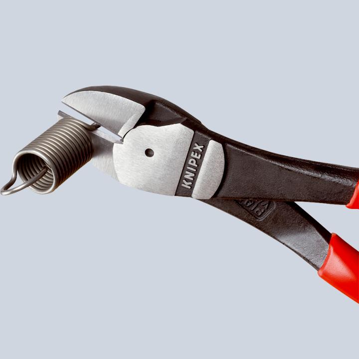 Productafbeelding Knipex Power zijkniptang DIN ISO 5749 L.160mm recht met afschuining zwart atram. kop pol. 2comp. schede... (160 mm)