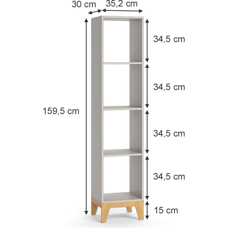 Thumbnail - VitaliSpa, Kinderregal, Kinderregal Malia, Cashmere-Eiche, 35.2 x 159.5 cm