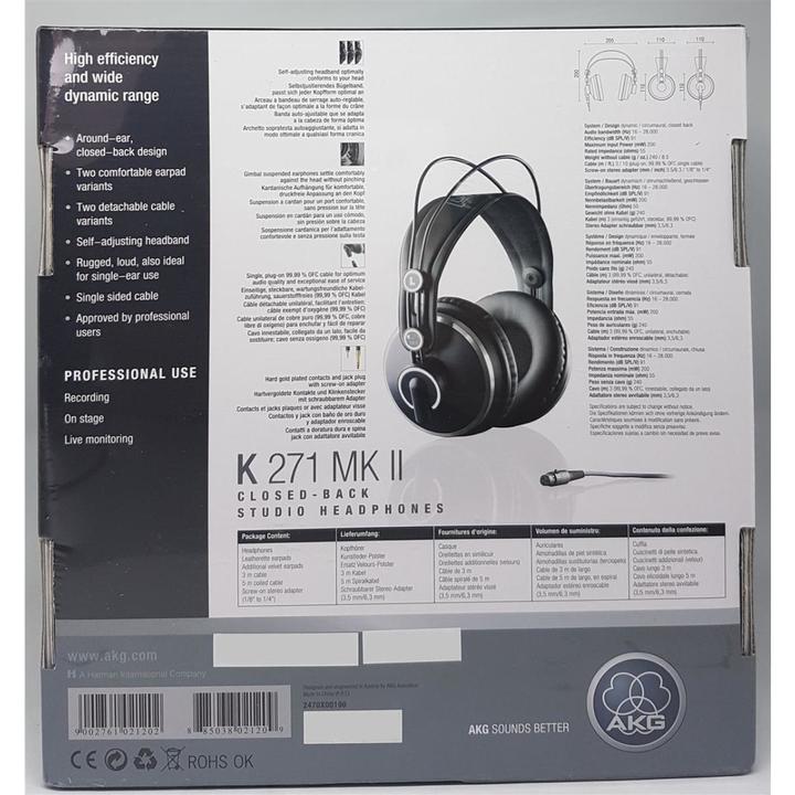 Productafbeelding AKG Pro K271 Mkii (NC, Bedraad)