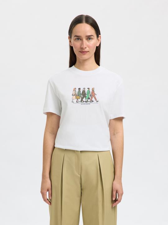 Actual product image Selected Femme Baumwoll Print T-Shirt (XL)
