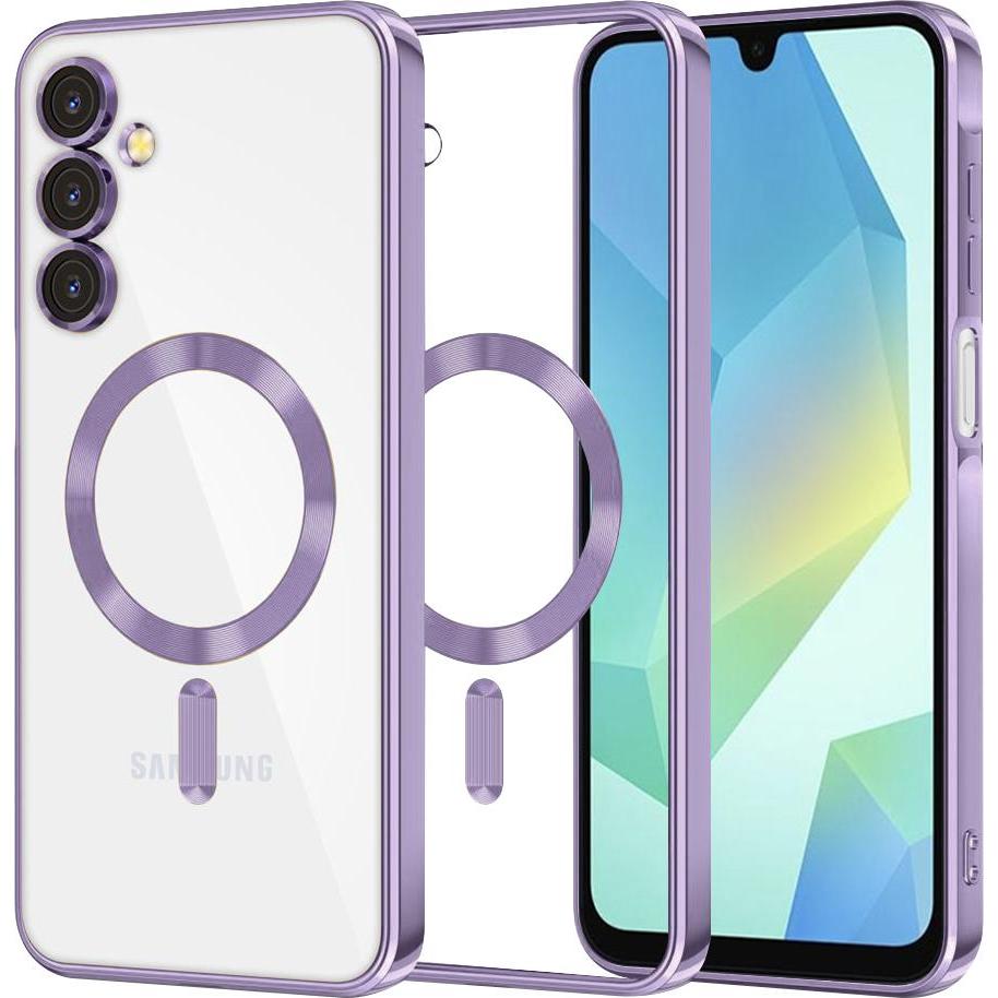 Techsuit - Luxury Crystal MagSafe - Samsung Galaxy A16 4G / A16 5G - Light Purple (Samsung Galaxy A16 5G, Samsung Galaxy A16), Cover smartphone, Viola