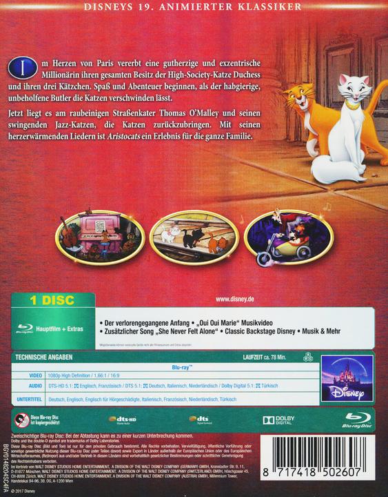 Image du produit Disney Interactive Studios Aristocats (Blu-ray, 1970, Allemand)