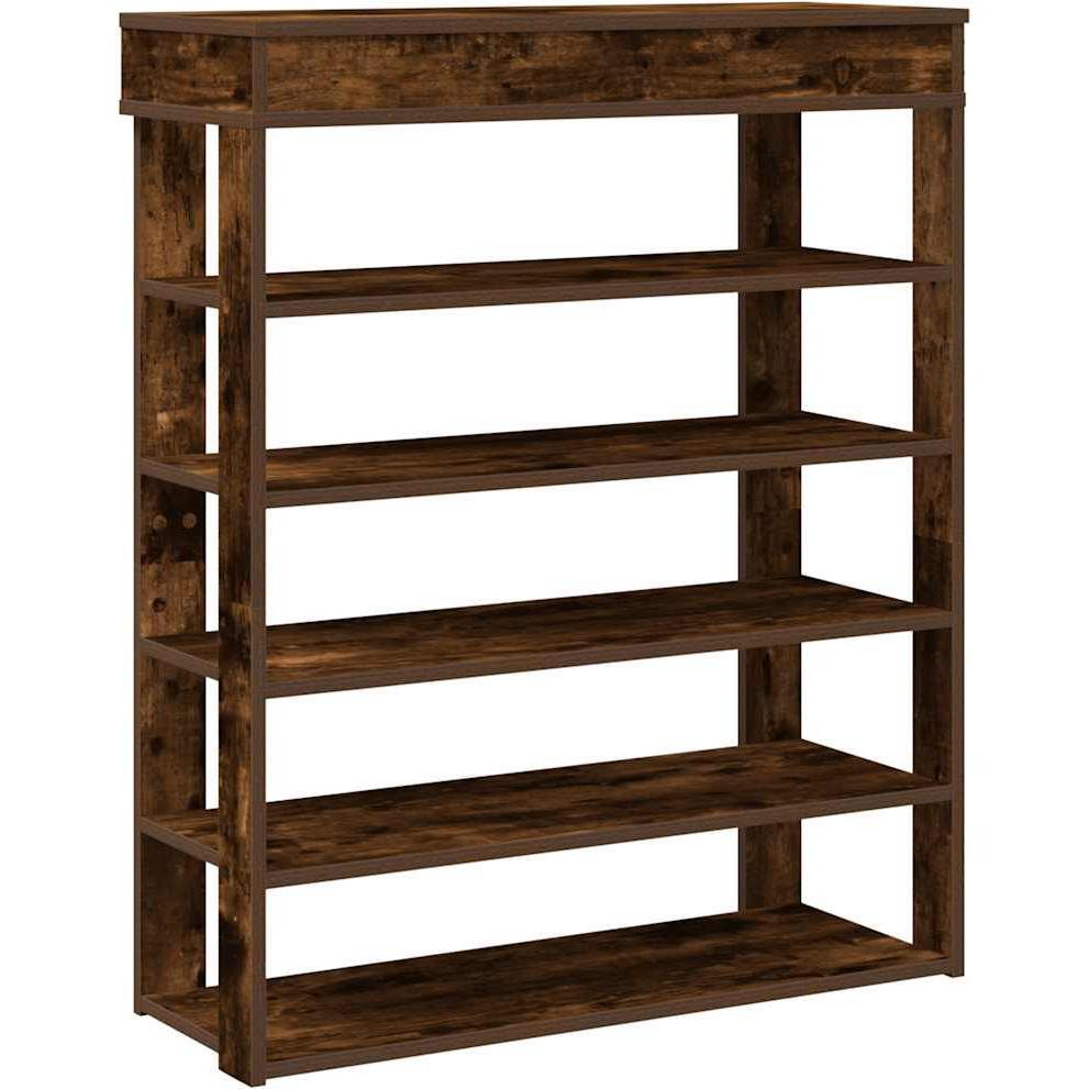 VidaXL, Schuhschrank, Schuhregal Räuchereiche 80x30x98 cm Holzwerkstoff
