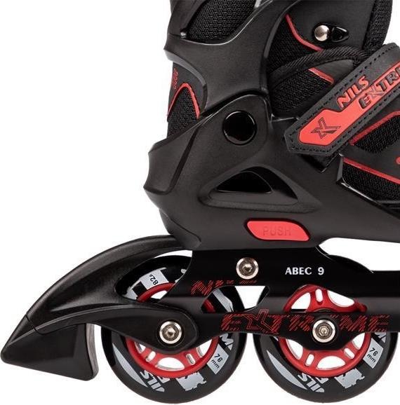 Actual product image Nils Inline skates Extreme NA14174 black-red - PU76 mm/82A (M 35-38) (37)