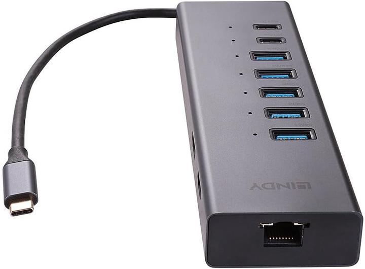 Actual product image Lindy DST-Mini Duo (USB-C, 10 ports)