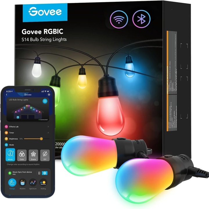 Image du produit Govee Guirlande lumineuse LED Smart RGBICW (15 m)