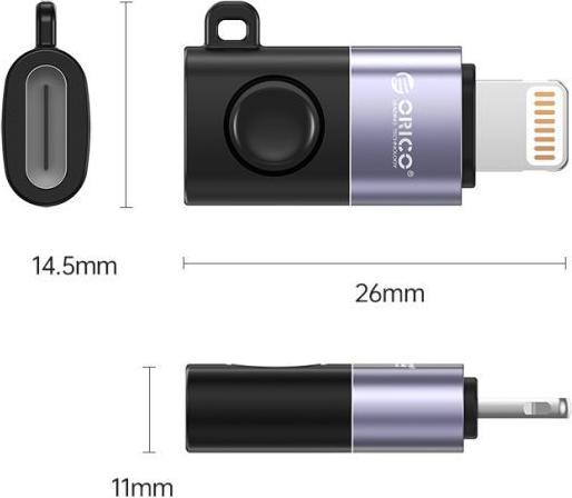 Actual product image Orico Lightning to USB Type-C Adapter (Lightning, USB Type C)