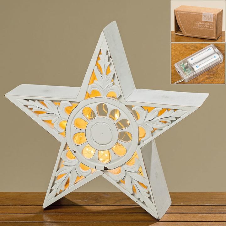 Boltze Home Boltze Stern Mangoholz 40 cm