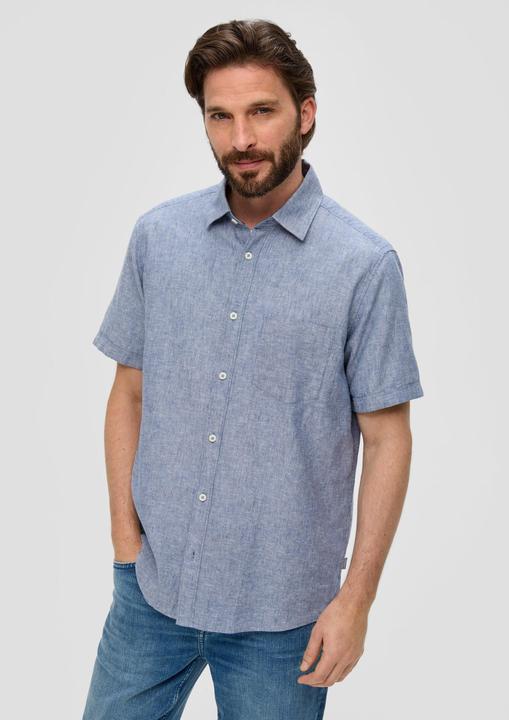 Immagine prodotto s.Oliver Hemd Regular: Kurzarmhemd aus Leinen-Baumwoll-Mix (3XL)