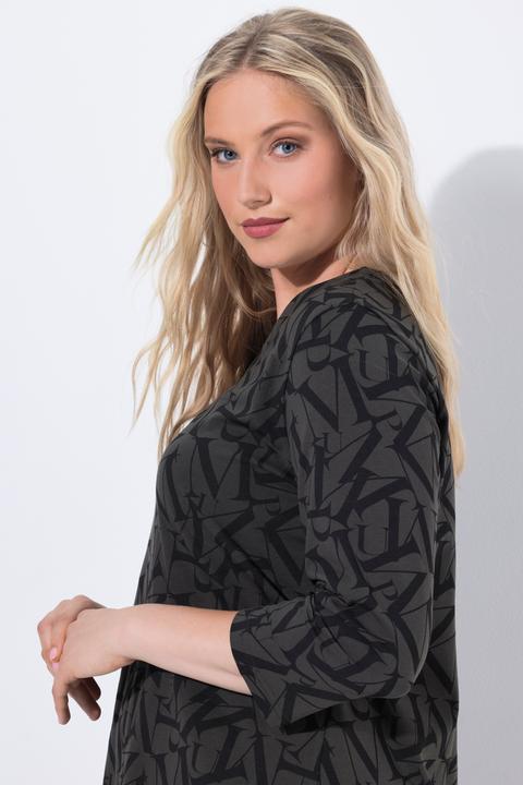 Produktbild Ulla Popken Shirt, Buchstaben, Classic, V-Ausschnitt, 3/4-Arm (50, 52)