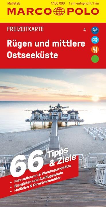 Actual product image Leisure map 4 Rügen and central Baltic coast 1:100,000