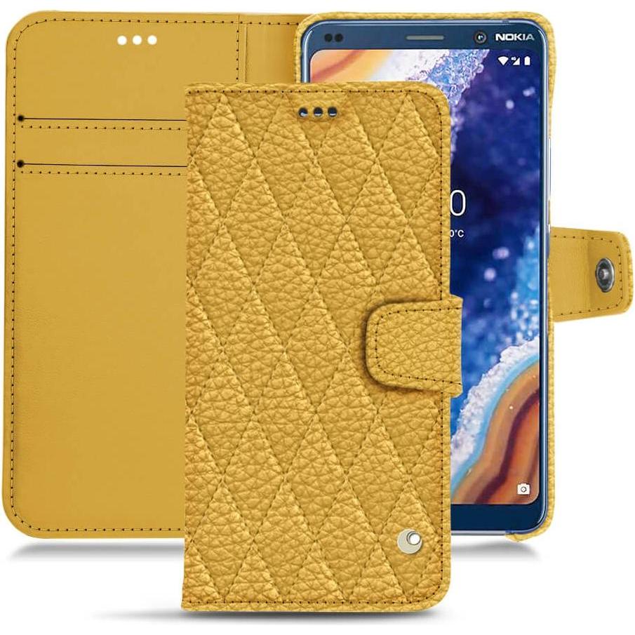 Thumbnail - Noreve Lederschutzhülle Wallet (Nokia 9 PureView), Smartphone Hülle, Orange