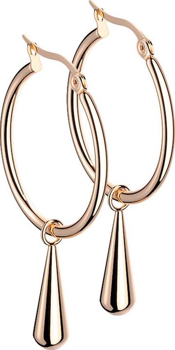 Star Piercing Ohrring rosegold Anhänger Tropfen (ohne Messing, Chirurgenstahl 316L)