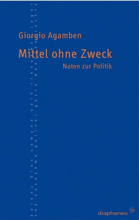 Produktbild Mittel ohne Zweck (Deutsch, Giorgio Agamben, 2001)