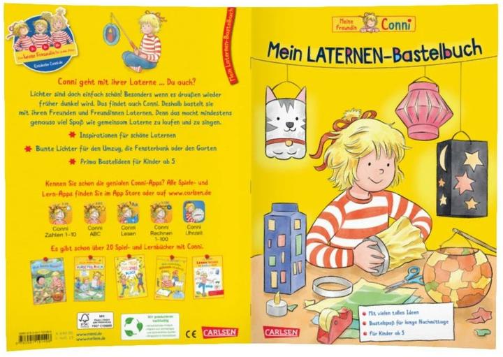 Image du produit Conni Gelbe Reihe (Beschäftigungsbuch): Mein Laternen-Bastelbuch (Allemand, Hanna Sörensen, Ulrich Velte, 2023)