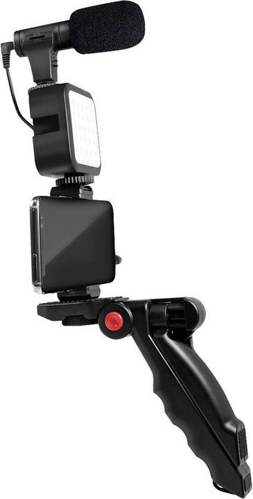 Image du produit LogiLink Kit vlogger avec lumière LED, microphone + trépied, pour smartphones 4,77