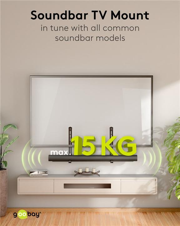 Produktbild Goobay Soundbar-Halterung für TV-sets (1 Stk., Wandmontage, Höhenverstellbar)