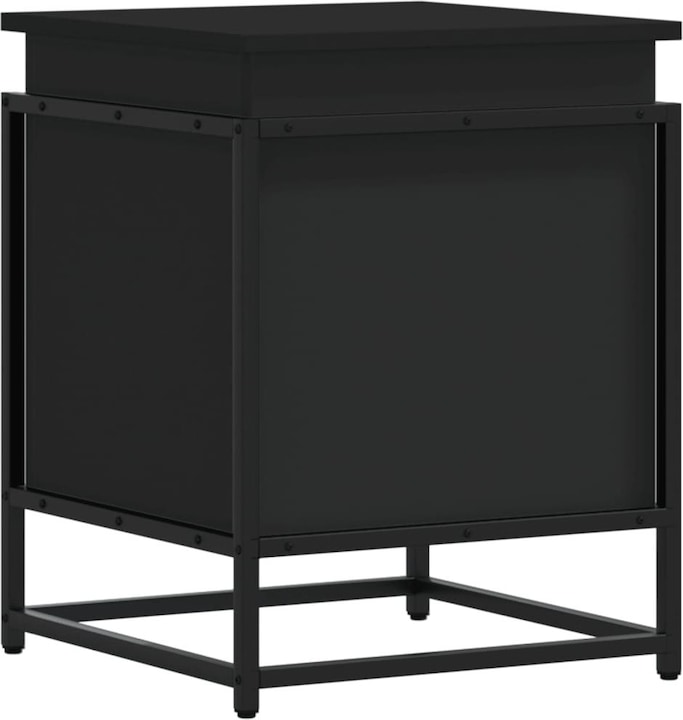 Produktbild VidaXL Aufbewahrungsbox mit Deckel Spielzeugkiste Auflagenbox Kissenbox Schwarz (40 x 40 x 51.5 cm, 82.60 l)