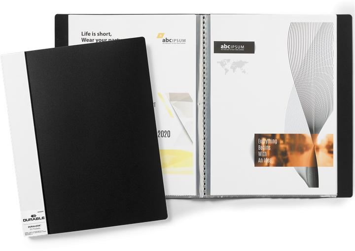 Produktbild Durable Sichtbuch Duralook A4 Schwarz, 20 Hüllen (A4, 1x)