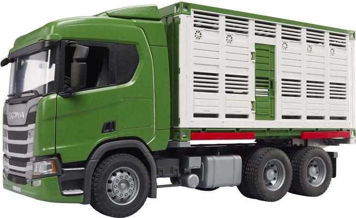 Actual product image Bruder Scania Super 560R animal transport truck with 1 cow