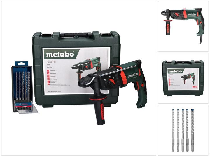 Actual product image Metabo KHE 2445 combi hammer 800 W 2,4 J SDS plus + 5 pcs. hammer drill set + case (Hammer drill)