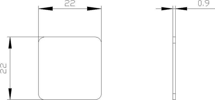 Produktbild Siemens Labeling plate 22x22mm, silver