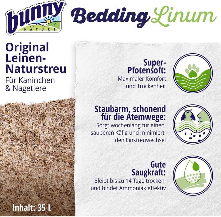 Produktbild Bunny Bedding Linum (3.60 kg, Einstreu)