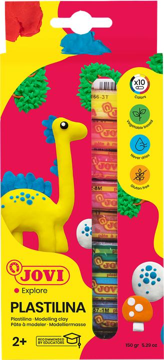 Produktbild Jovi Knete PLASTILINA farbsortiert, 10 Farben je 15,0 g