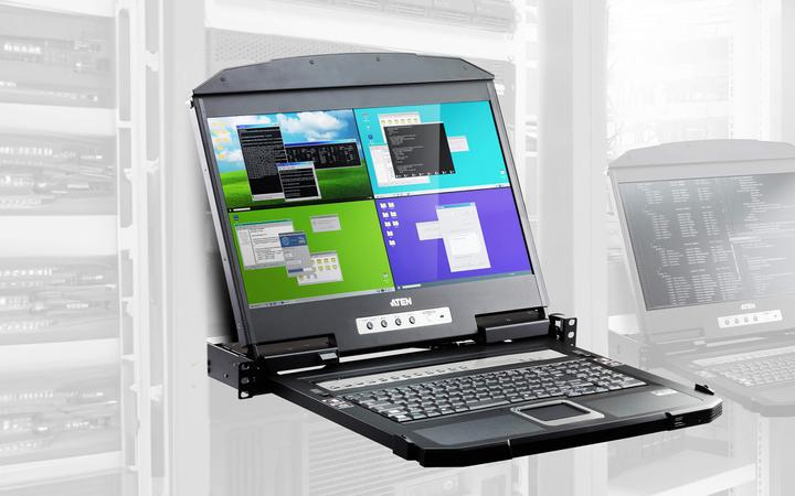 Immagine prodotto Aten CL3884NW FR switch KVM 4 porte multi-view 18,5" LCD (USB HDMI) FR layout