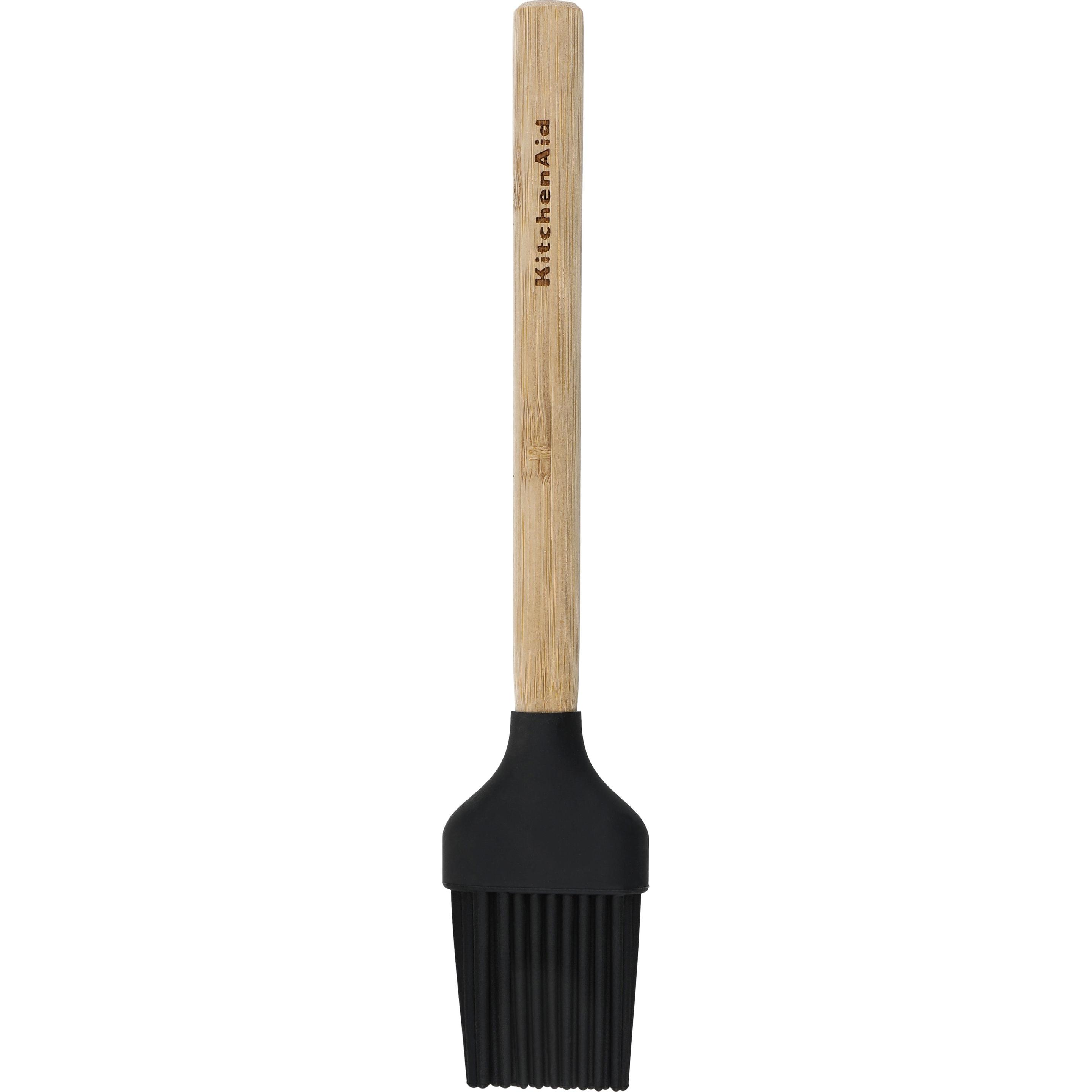 KitchenAid Bamboo Pastry Brush with Heat Resistant and Flexible Silicone Head, Backutensilien, Mehrfarbig