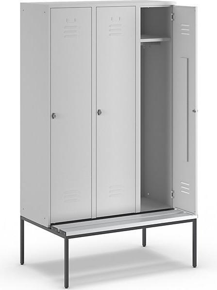 Actual product image Wolf Clothes locker with bench underneath (120 cm, 214 cm)