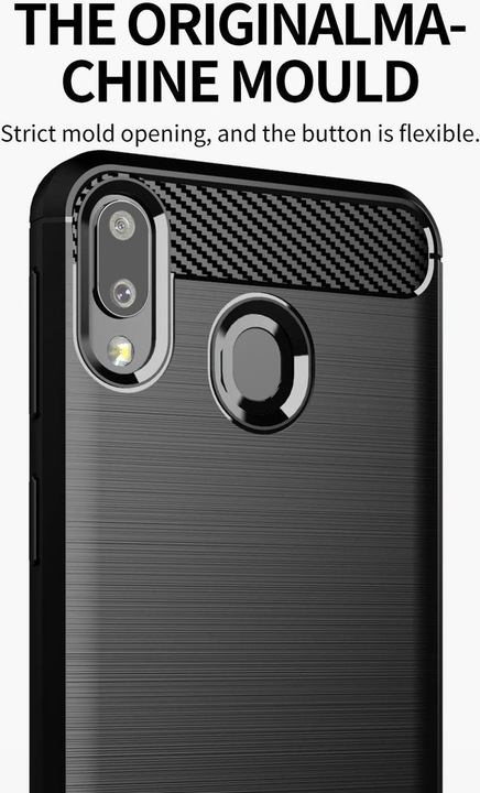 Produktbild Cadorabo TPU Ultra Slim carbon edelstahl Kombi Cover (Samsung Galaxy M10s, Samsung Galaxy A20, TCL A30)